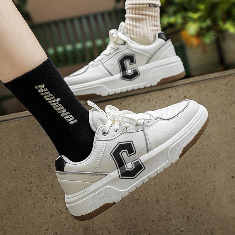 High quality lace-up sneakers women  new platform daddy shoes male students fashion non-slip running shoes