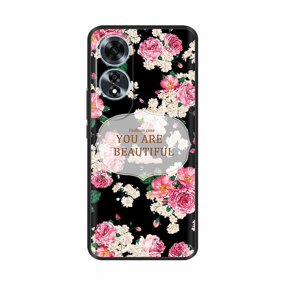For Oppo A60 4G Case Love Heart Butterfly Soft Silicone Painted Back Cover For Oppo A60 OppoA60 4G Phone Shell Housing Fundas