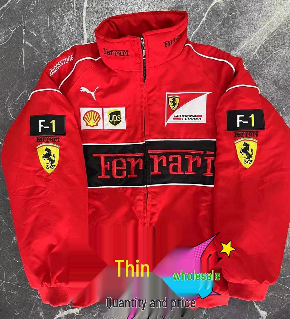F1 Embroidery Racing & Cycling Suit - Retro American Style Jacket for Men & Women