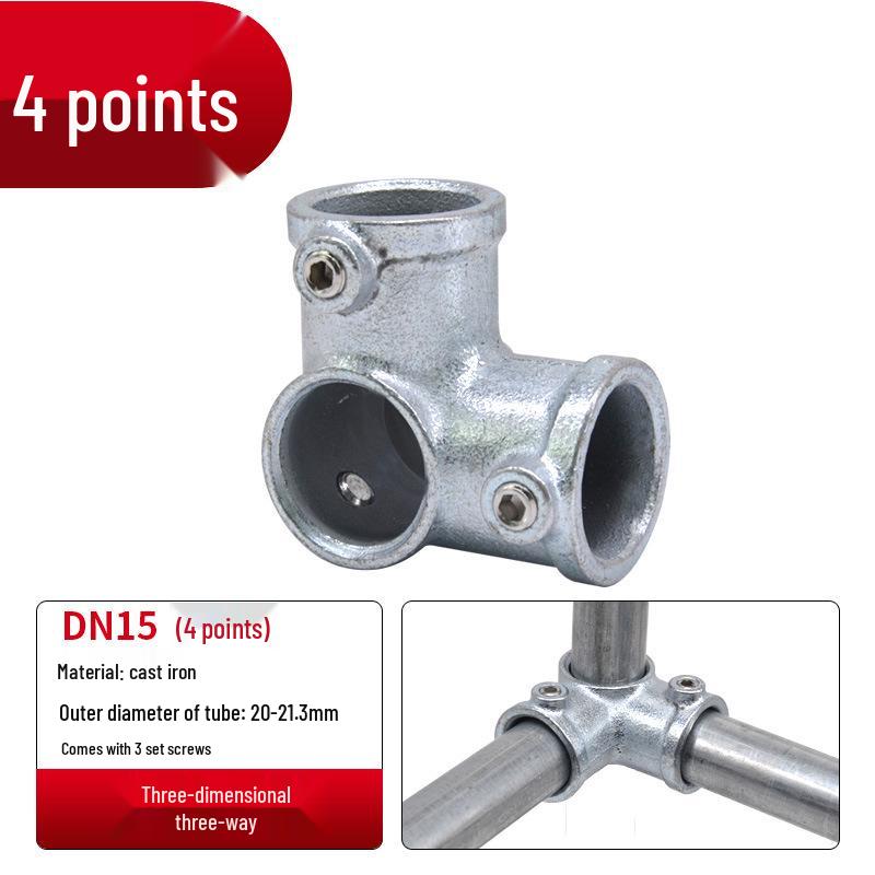 4/6-Point Galvanized Pipe Connectors: No-Weld Sunroom Shelf Couplings