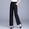 Women's Plus Size High Waist Cropped Wide Leg Pants – Elastic Waist Stretchy Trousers (Sizes XL-6XL) for Summer