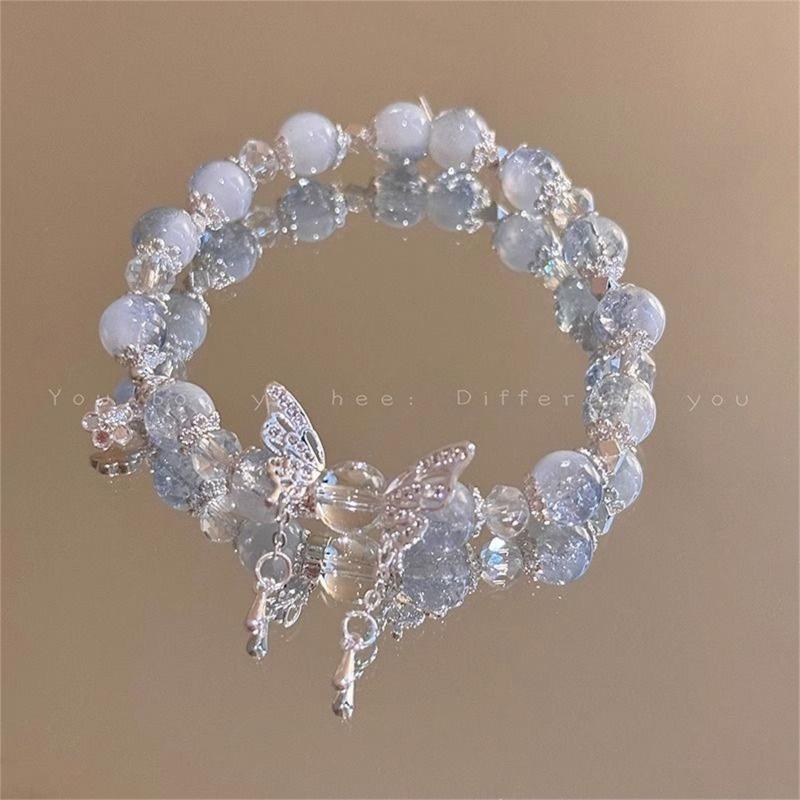 Pulsera de Flor Azul Profundo Orquídea Morada - Un Accesorio Único y de Alta Gama para Mujer, Adecuada para Todas las Ocasiones Como un Regalo Versátil.
