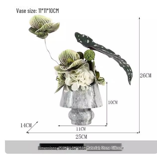 Современная китайская мраморная ваза: Элегантное Цветочное Искусство для Декора Отеля и Гостиной