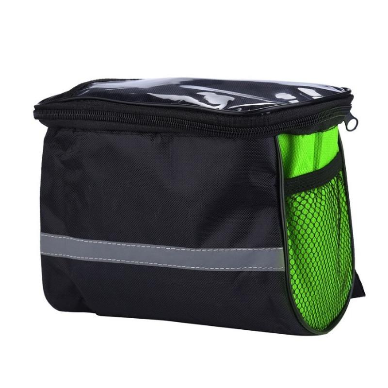1PC Large Capacity Bags Bicycle Front Basket Durable Waterproof Tube Handlebar Canvas Outdoor Sports Accessories