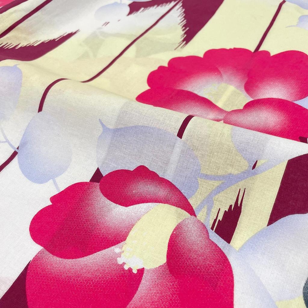 Fuuka Yukata Einheitsgröße Yagasuri Kamelie Wein Farbe Hergestellt in Wisteria X3310B255 Damen Zweiteiler, Alle, Muster, Muster, (Heko Obi, Japan, Farbe)