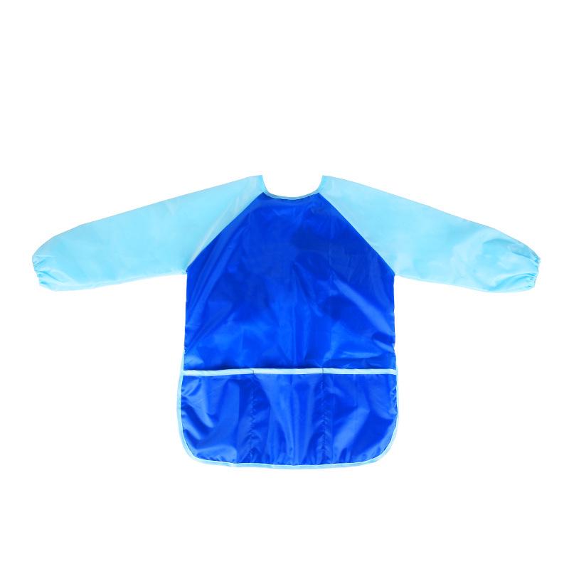 

Детский водонепроницаемый фартук с длинным рукавом для рисования - Дышащий, пятноустойчивый халат для детей и малышей синий