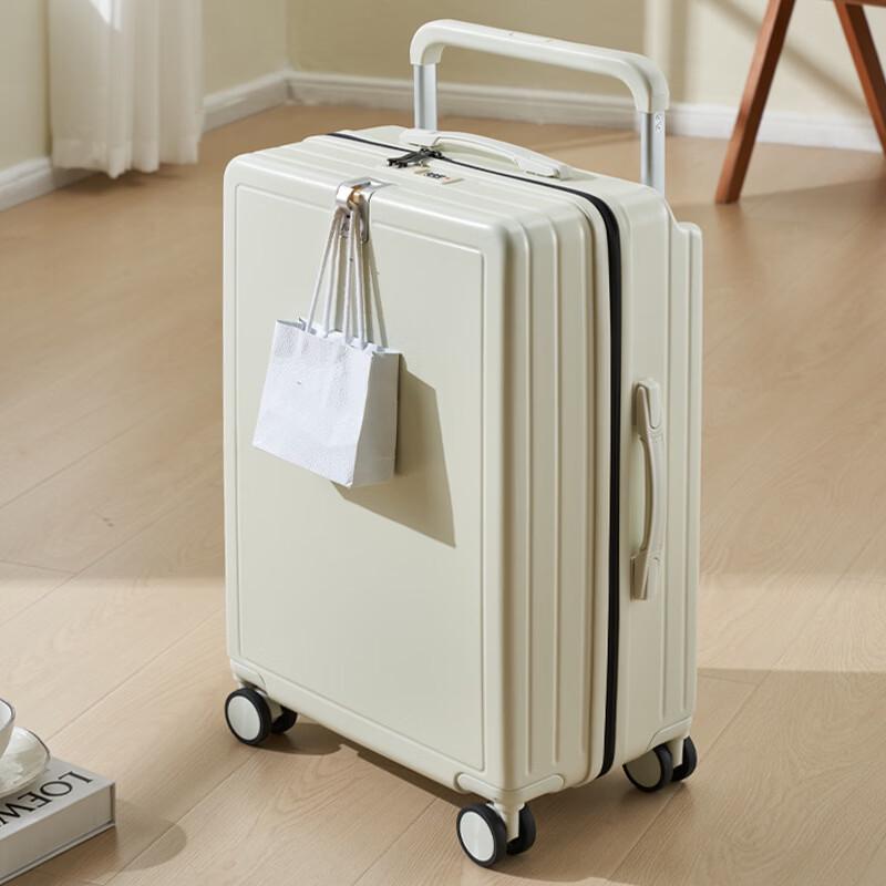 JOURHEY SHI Women s Lightweight ABS Wide-Handle Travel Suitcase