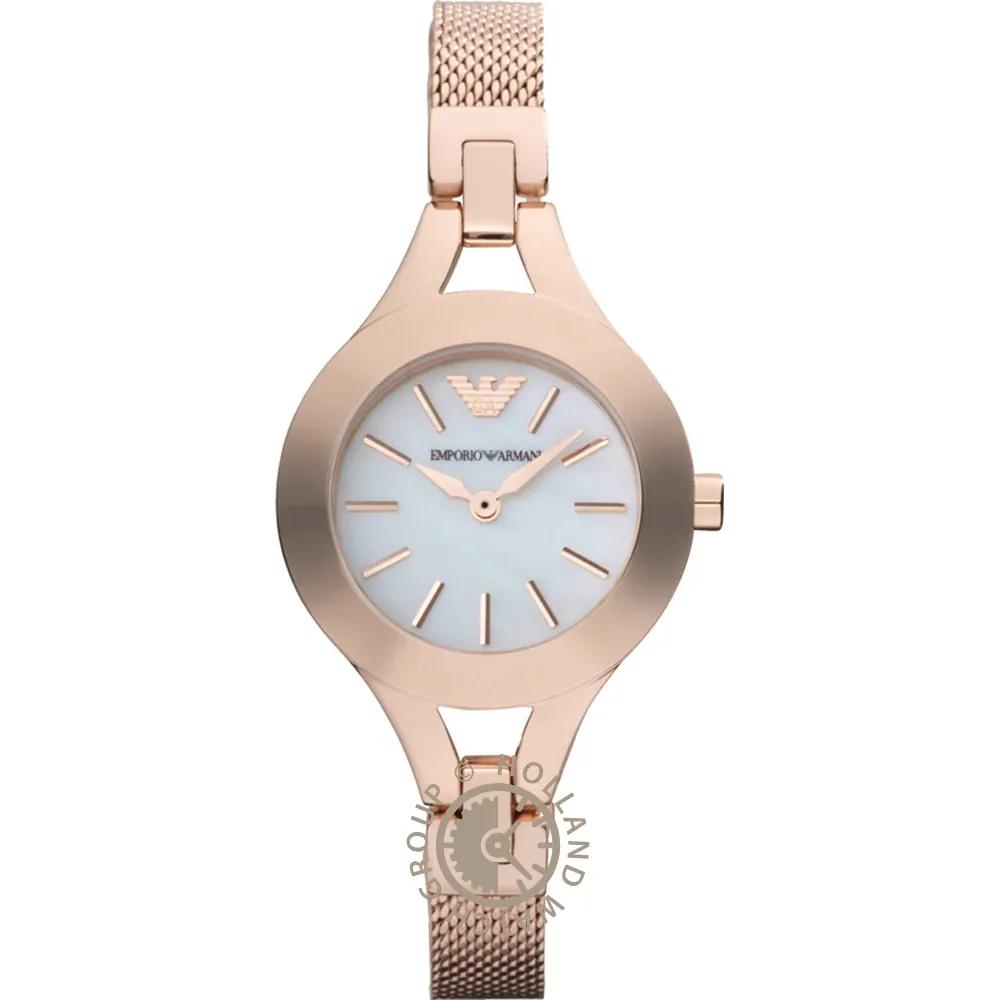 

Emporio Armani Chiara Mother of pearl Rose Gold Stainless Steel Ladies Quartz Watch AR7329 мать жемчужного