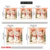 2pcs,2D Plane Printing Popular Curtain Panels Cute Snowmen Christmas Watercolor Versatile Durable Polyester (without Rod) Gifts