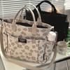 Handmade 3D Flower Tote Bag Thickened Zipper Student Class Commuting Simple Handbag Single Shoulder Women'S Bag