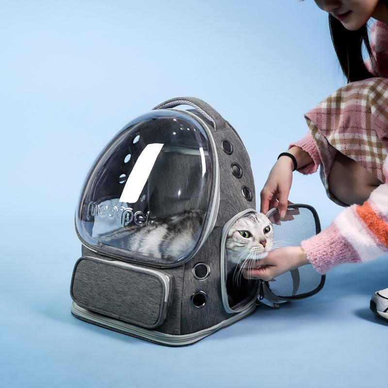 Large Capacity Breathable Cat Backpack - Portable Space Capsule Design for Outings
