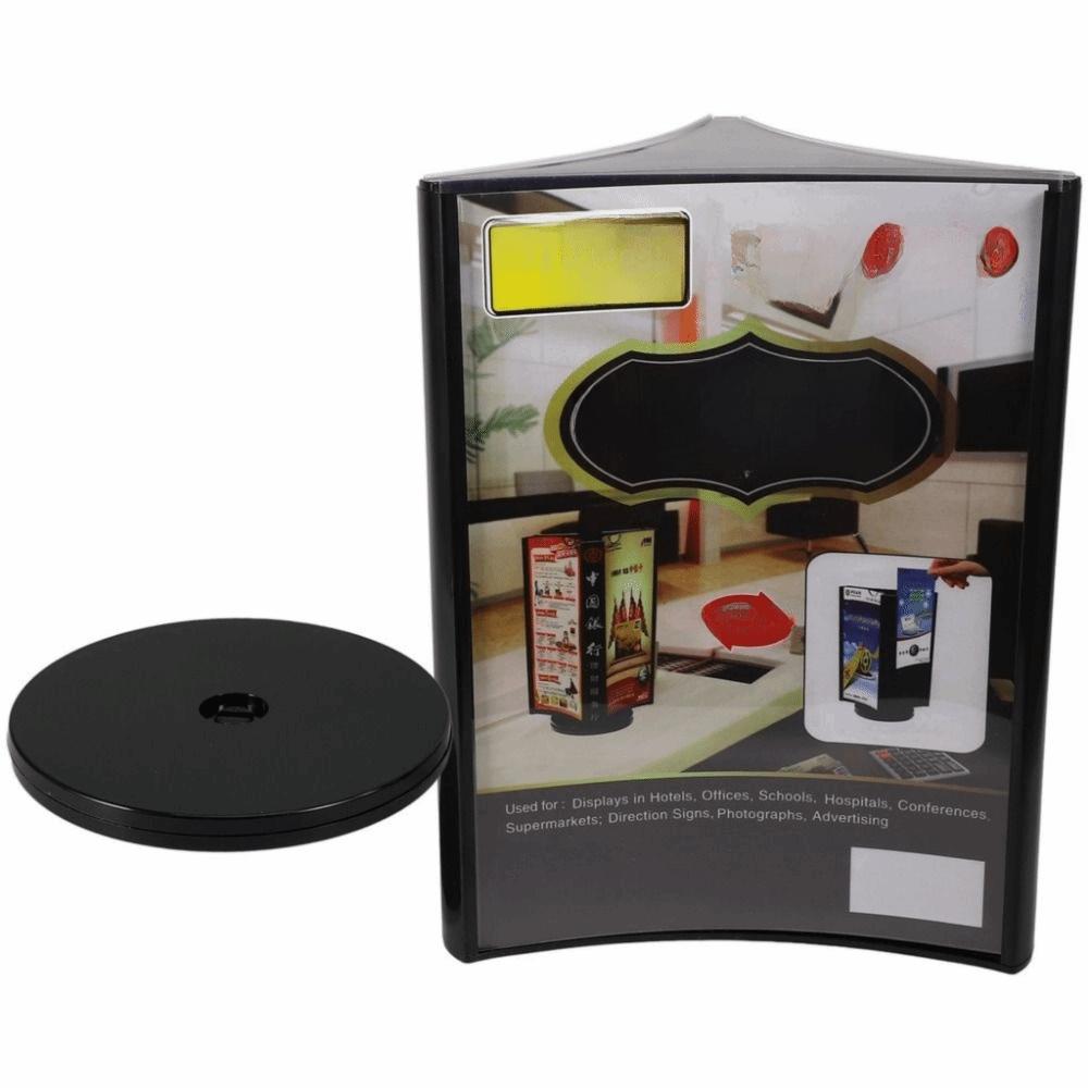 Transparent Menu Display Stand Three-Sided Vertical Price Tag Rack  Offices