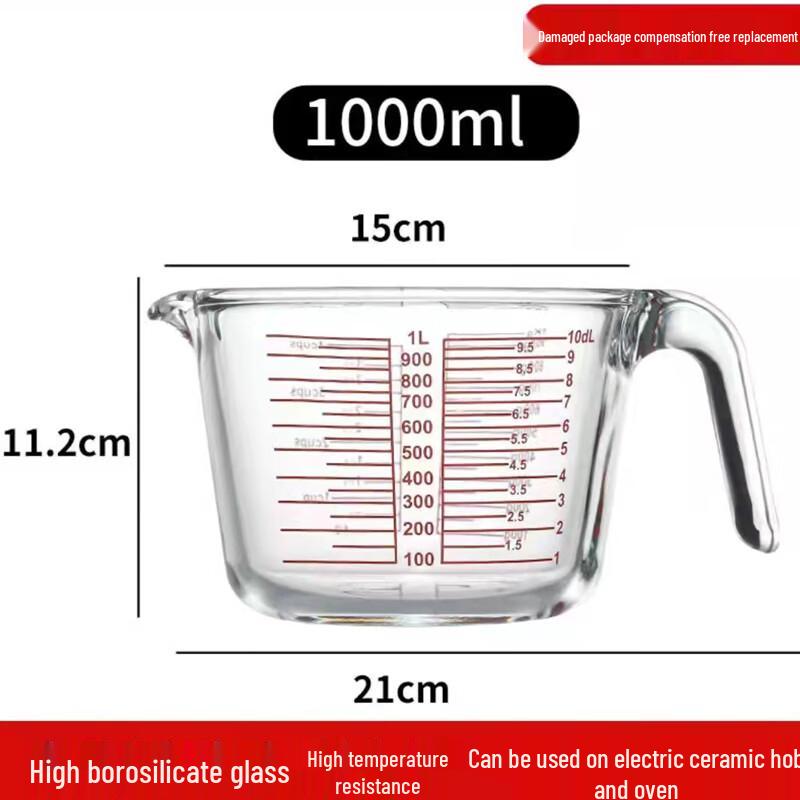 Flavinmci Heat-Resistant Glass Measuring Cup