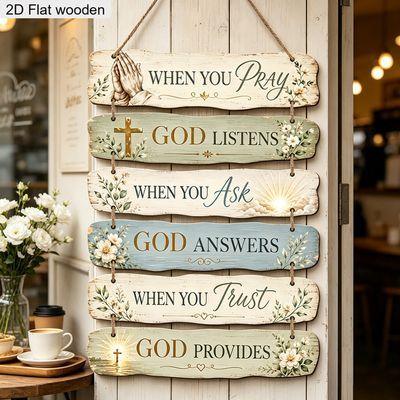 Vintage Patchwork Wooden Sign Ornament—Living Room and Entryway Wall Decor—Artistic Ornament for Bed-and-Breakfast Backdrops