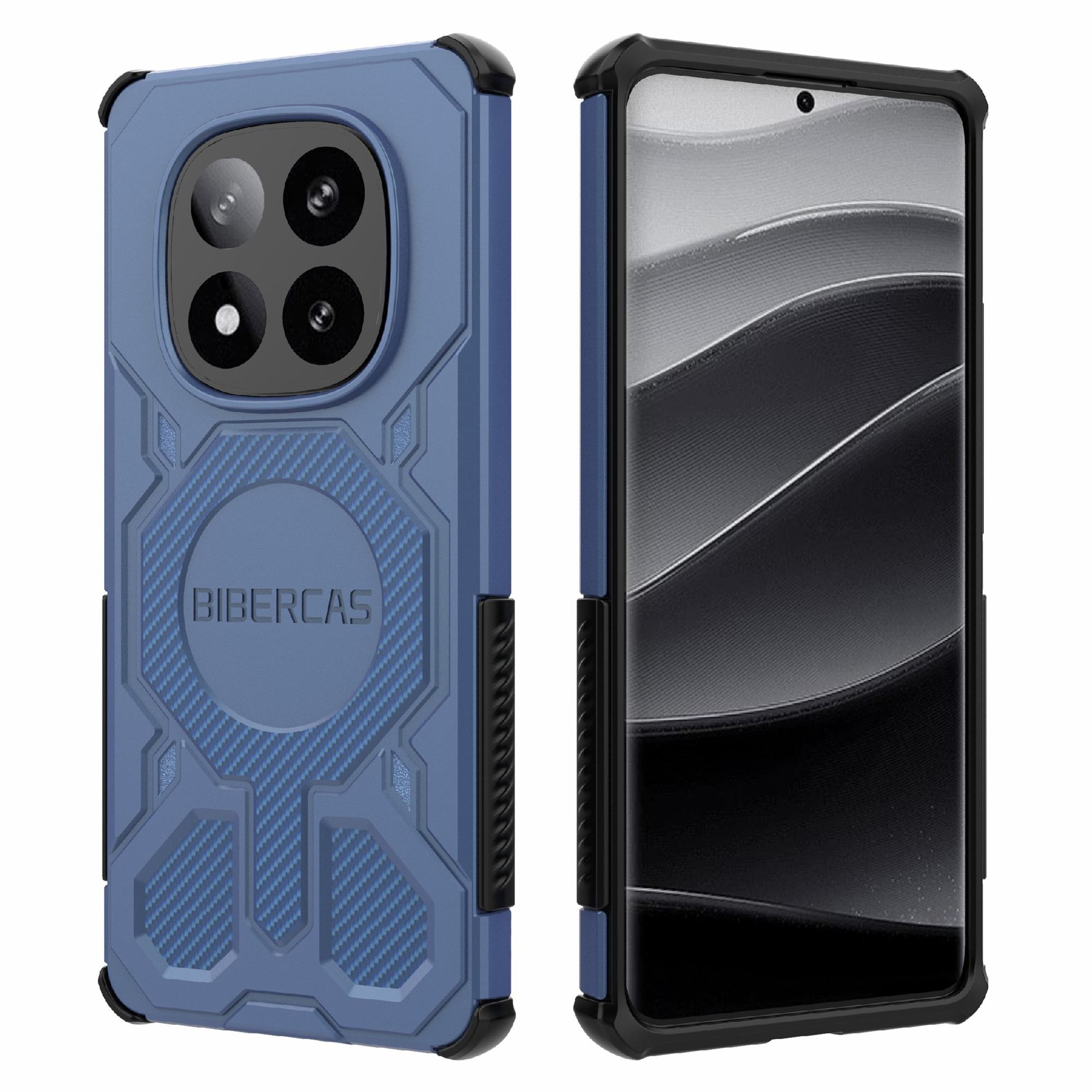 

BIBERCAS J-16 Series For Xiaomi Redmi Note 14 Pro+ 5G Case Compatible with MagSafe Anti Drop TPU+PC Phone Cover Blue