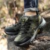 Cowhide Men Hiking Shoes Climbing Mens Sport Shoes Men Outdoor Trainers Non-slip Men Trekking Shoes Fashion Lace Up Sneakers