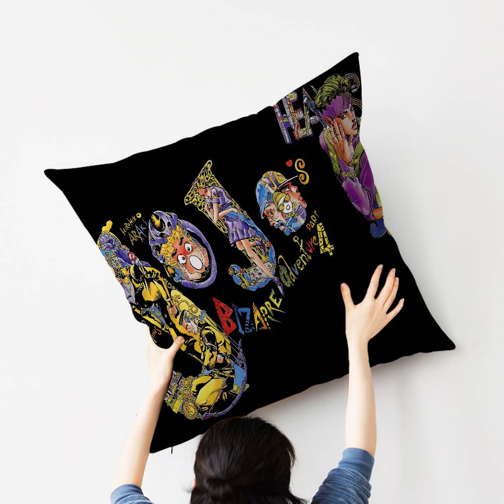 Classic Anime J-Jojo B-Bizarre A-Adventure Pillow Anime Pillow Sofa Bed Head Pillow Cover Cushion Cover 45X45 Cm Fashion