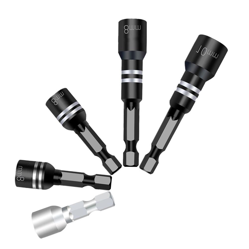 1 Stück 8mm Magnetischer Nuss-Schraubendreher-Stecknuss Bit Sechskantschaft Antriebsadapter Steckschlüssel für Bohrmaschinen Schraubendreher Stecknuss-Satz