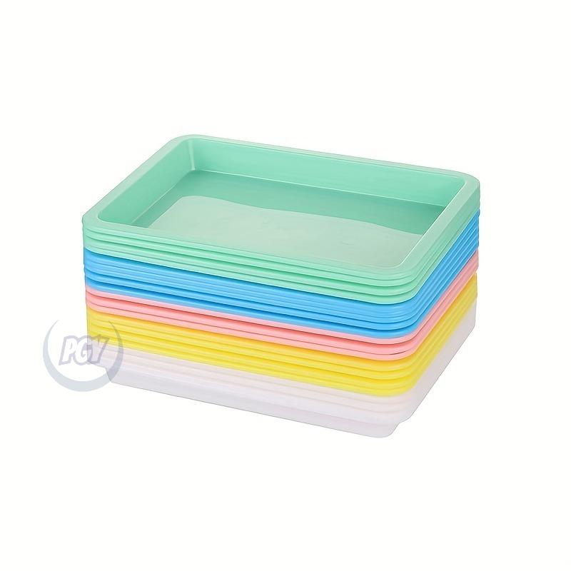 10pcs Plastic Art Trays Durable PP Material 5 Colors for Crafts Beads DIY Projects Painting Jewelry Storage Bead Organizer Boxes