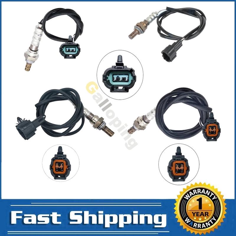 

4pcs O2 Oxygen 02 Sensor 1 2 For 2004 Nissan Frontier Xterra 3.3L V6 Upstream Downstream 4 Wires Lambda Left Right Auto Parts