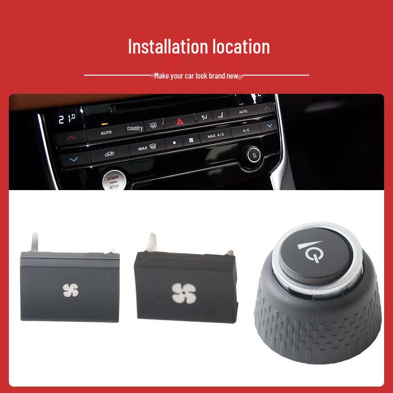 Compatible with Jaguar XFL, XEL, F-PACE: A/C Control, Volume & Fan Speed Adjustment Buttons.