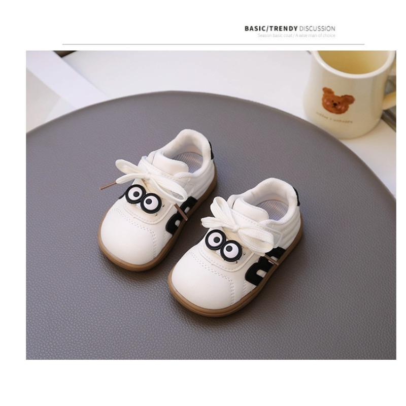 Spring and Autumn Children's Sneakers Boys 1-3-6 Baby Shoes Soft Sole Girls Little White Shoes Breathable Toddler Shoes