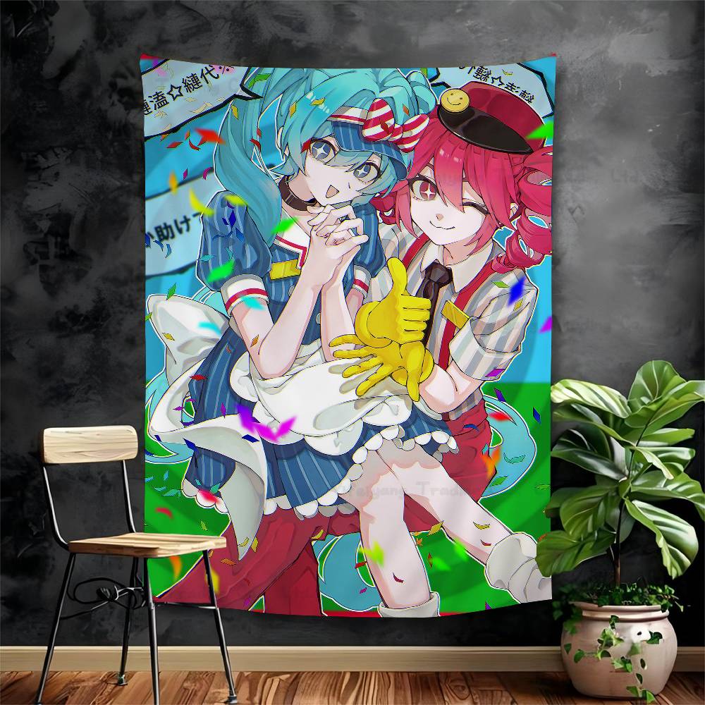 Virtual Idol HHatsunes MikU Colorful Tapestry Wall Hanging Bohemian Wall Tapestries Mandala Wall Hanging Sheets