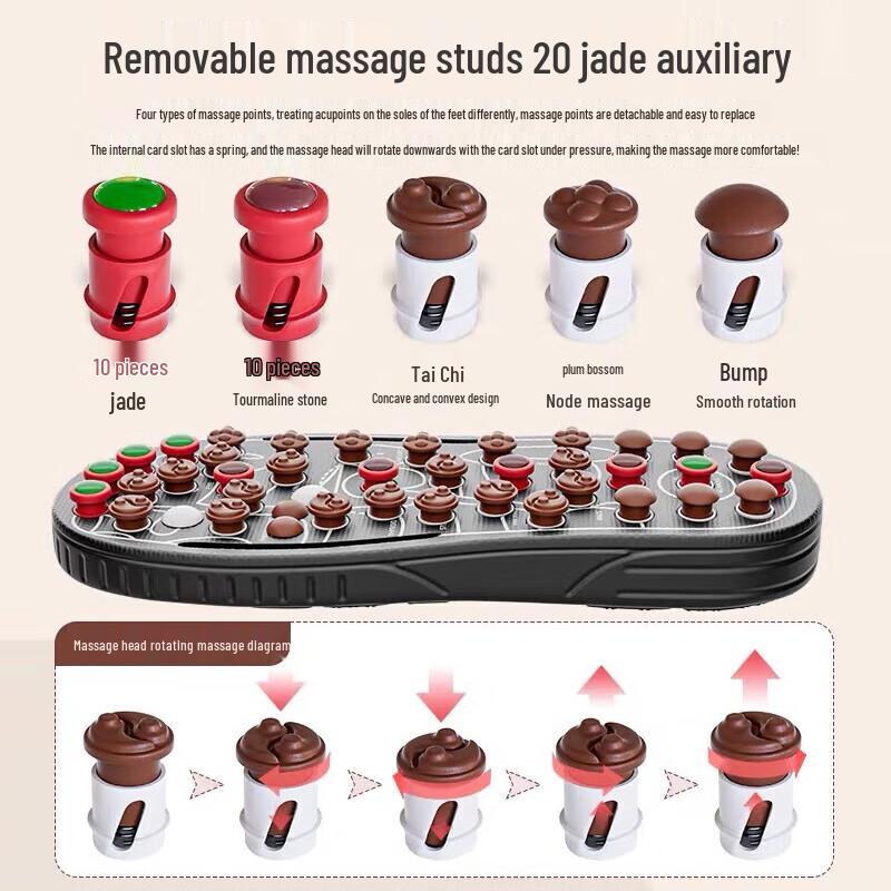 CLORIS Jade & Tourmaline Foot Massage Slippers