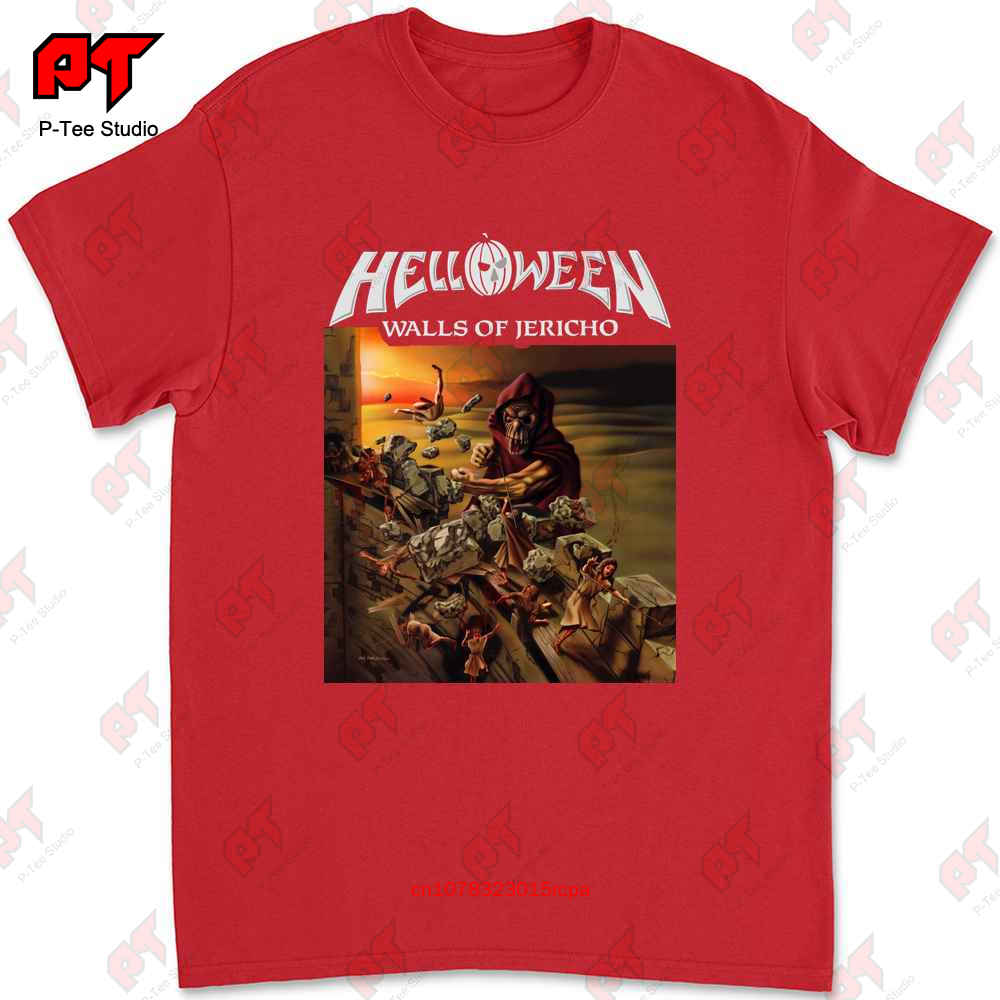Helloween Walls Of Jericho Album Cover Metal Music Band Tshirt G3CT S