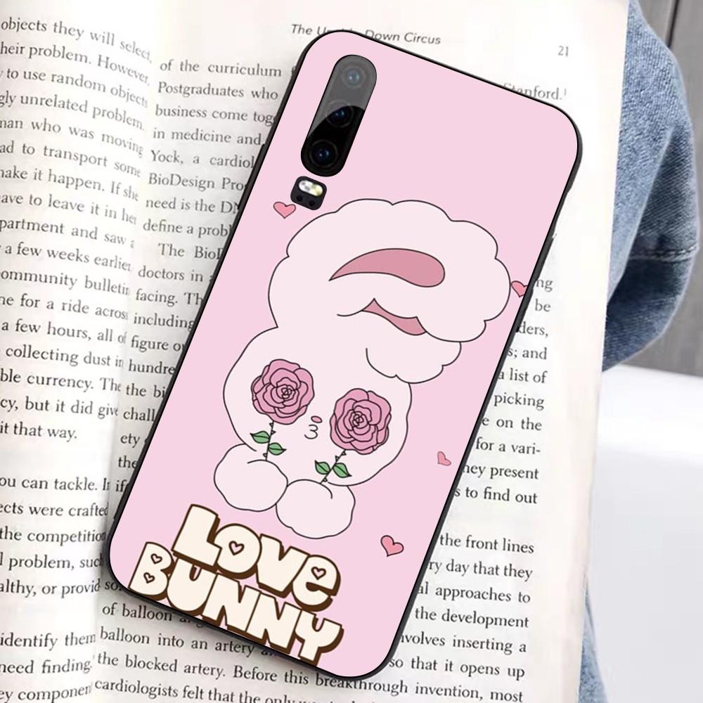 Esther Niedliches Hasen-Handyhülle für Huawei Honor 10 Lite 9 20 7A 9X 30 50 60 70 Pro Plus Weiche Silikonhülle