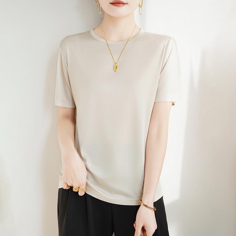 Summer Shirt for Women - 50% Mulberry Silk Blend | Wrinkle-Free & UV Protection | Luxe Lightweight Top