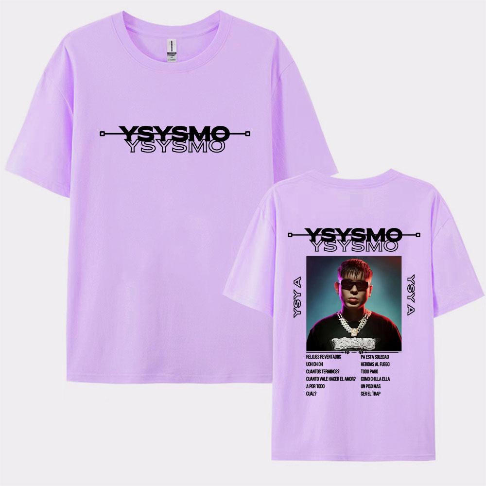 Rapper Ysysmo YSY A Tour 2025 Graphic T Shirts Vintage 90s Hip Hop Crewneck Tshirt Unisex Womens Pure Cotton Short Sleeve T Shirt