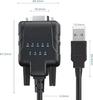 USB To Serial Adapter - USB232A-E-A - DB9 - 1m Cable - Compatible Windows/macOS/Linux - 9 LEDs
