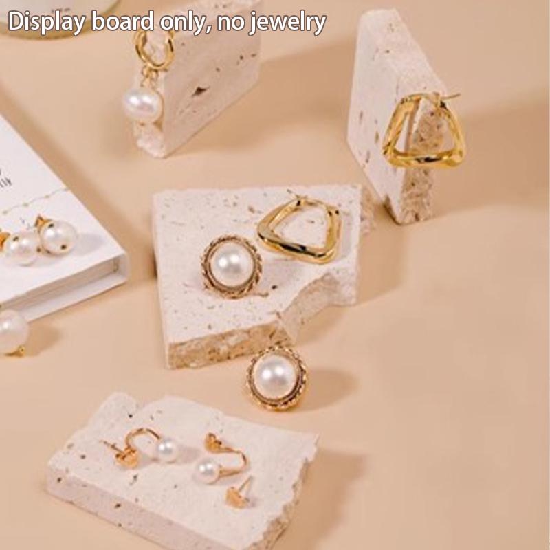 

Natural Creative Irregular Hole Gravel Display Plate Ins Minimalist Cosmetics Jewelry Ornaments Placement Photography Prop Tray