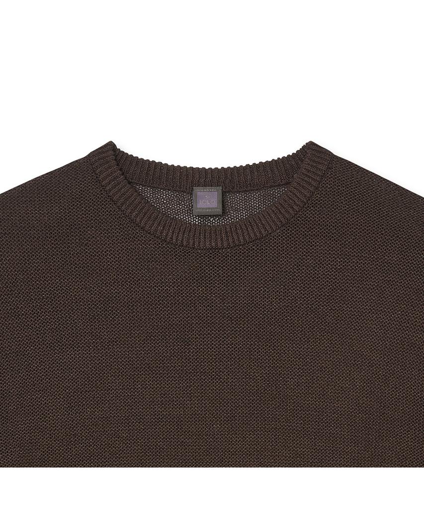 IOLO Cool Linen Half Crewneck_Brown