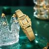 Kleine Exquisite Stahlbanduhr, Retro Leichter Luxus Nische Hochwertige Quadratische Damen-Quarz-Uhr