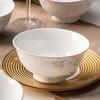 Haoya Jingdezhen Ceramic Flower Fairy High-Footed Bowl Set (4-Pack)