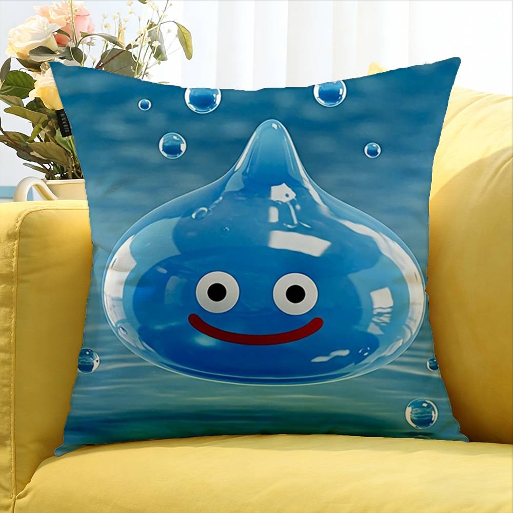 Cartoon Slime Dragon Quest World Various Sizes Square Pillow Case For Car Home Bedchamber Decor