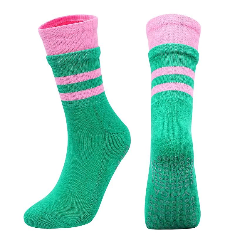 Yoga Socks Professional Non-slip Breathable Mid-tube Pilates Sock Ladies Cotton Gym Fitness Silicone Indoor Floor Socks