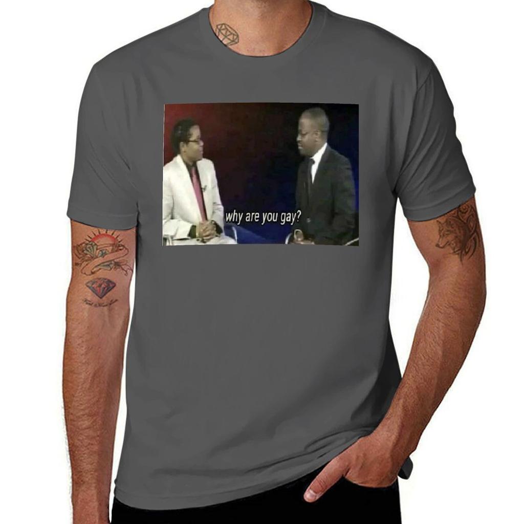 Warum bist du schwul T-Shirt Lässig Trendiges Kurzarm-T-Shirt