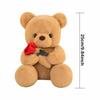 Cute Bear Dolls with Rose Flowers Plush Toys Hug Teddy Bear Gifts for Valentine's Day And Birthdays Girls Simulation Stuffed Toy