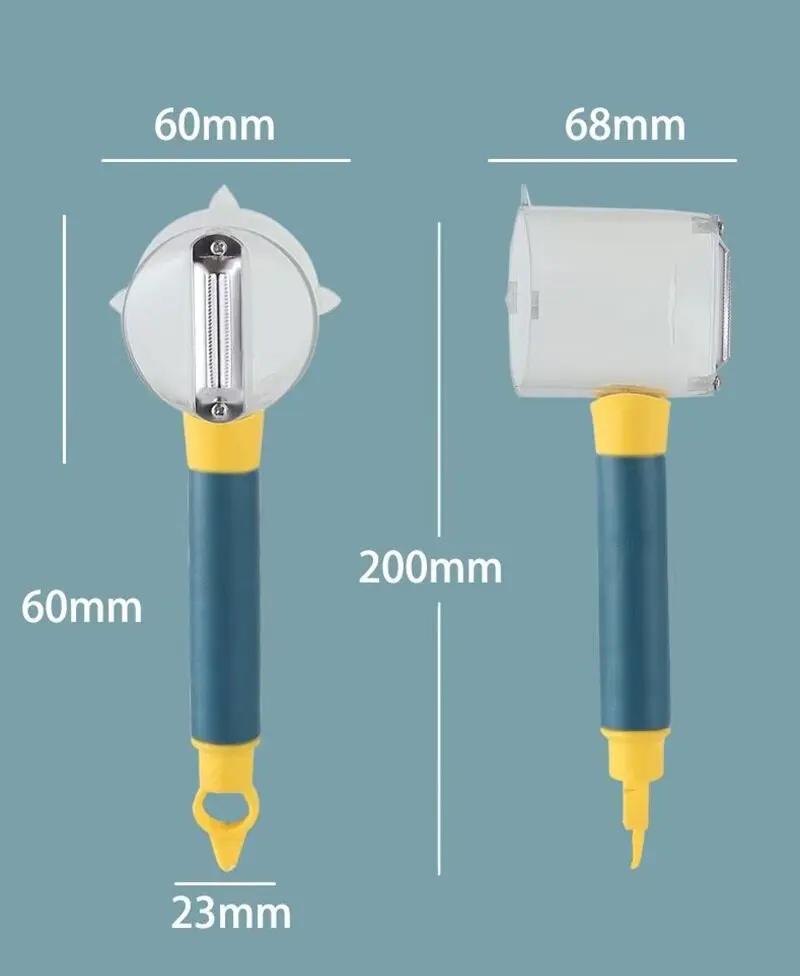 Multifunctional Stainless Steel Scraper Manual Peeler with Storage Box Vegetable Fruit Cutter for Kitchen Apple Potato Peeler