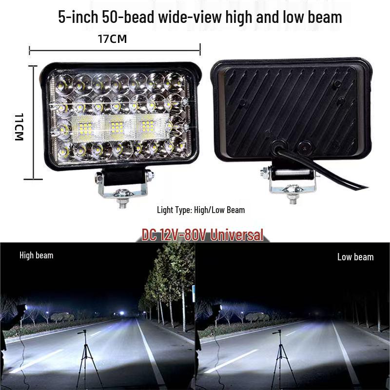 Super Bright LED Spotlight for Trucks & Vehicles: 12v/24v Headlight and Fog Light