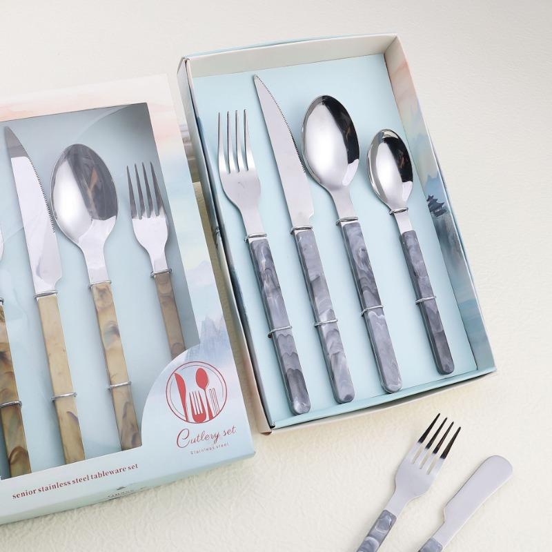 HANYANG Home & Kitchen Dining & Bar Dinnerware Stainless Steel Knife Fork Spoon Set of Cutlery Flatware Sets