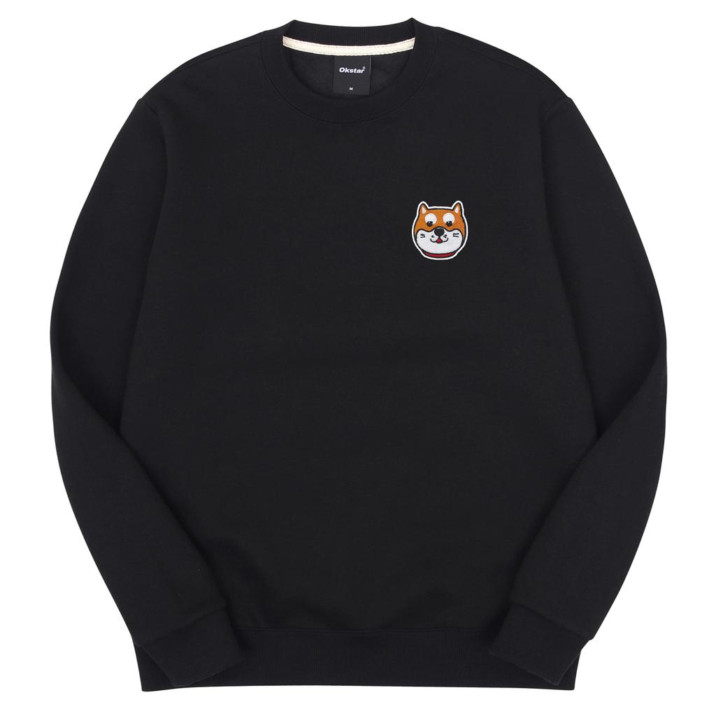 OKSTAR Shiba Inu Embroidery Patch Double-Sided Sweatshirt (Type D)