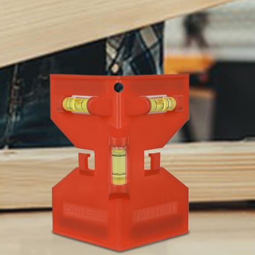 Post Leveler, Pipe Level - Pipe Angle Meter, Column Level Gauge, Magnetic Level Measuring Instrument Small Pipe Leveling Tool - 3 Vial Leveling Tool,