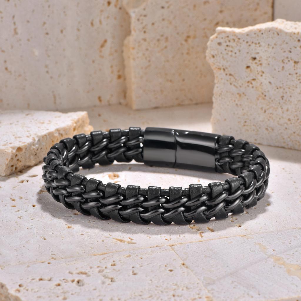 Chain Leather Rope Bracelet Leather Braided Bracelet Leather Bracelet Leather Bracelet Men's Jewelry 2026