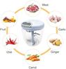 Fousenuk 900ml Manual Vegetable Chopper Onion Dicer with Pull Cord, 5 Stainless Steel Blades Multi Chopper Kitchen Food Chopper for Garlic Onions