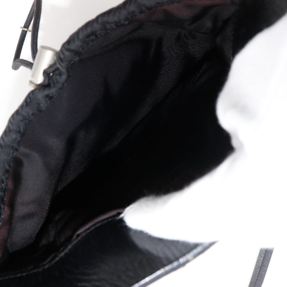 PRADA Pochette Shoulder Bag black Nylon/leather Women Used