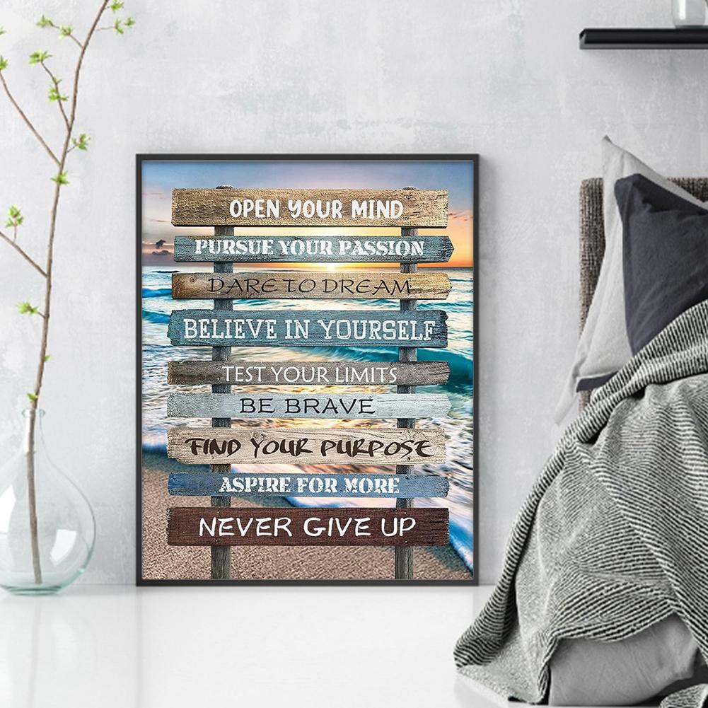 Full Broderi Ekobomullstråd 11CT Räknad Landskap Korsstygnskit